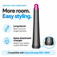 Long Curling Barrel for Dyson Airwrap HS01, HS05, 20 mm, Nickel / Fuchsia