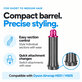 Short Curling Barrel for Dyson Airwrap HS01, HS05, 30 mm, Nickel / Fuchsia