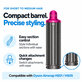 Short Curling Barrel for Dyson Airwrap HS01, HS05, 40 mm, Nickel / Fuchsia
