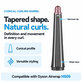 Conical Curling Barrel for Dyson Airwrap HS05, Ceramic Pink / Rose Gold