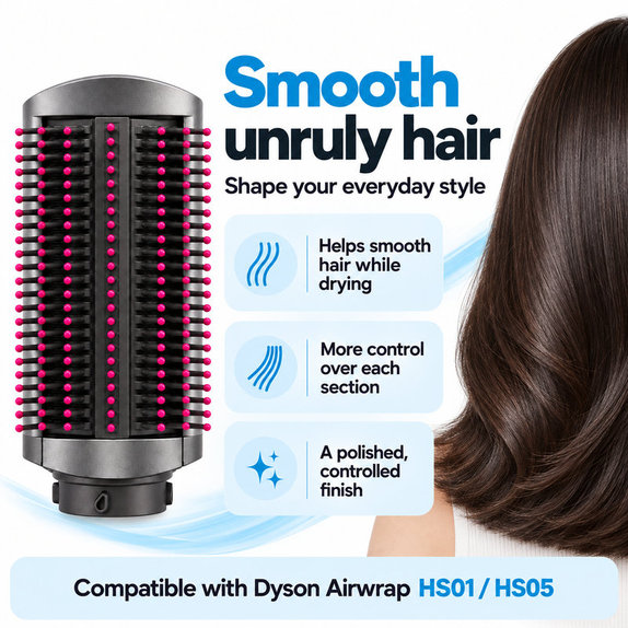 Firm Smoothing Brush for Dyson Airwrap HS01, HS05, Iron / Fuchsia