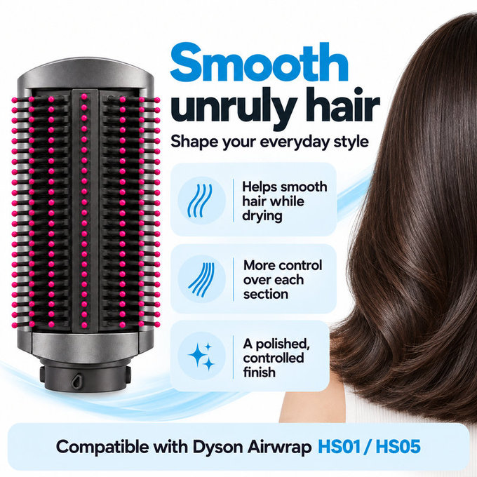 Firm Smoothing Brush for Dyson Airwrap HS01, HS05, Iron / Fuchsia