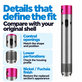 Main Body Shell for Dyson Airwrap HS01, HS05, Nickel / Fuchsia
