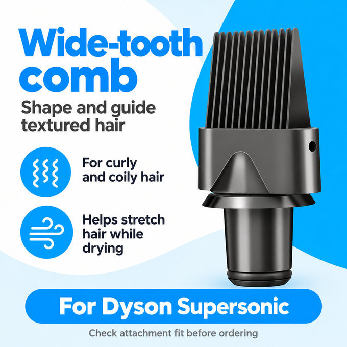 Wide-Tooth Comb for Dyson Supersonic HD01, HD03, HD07, HD15, HD16