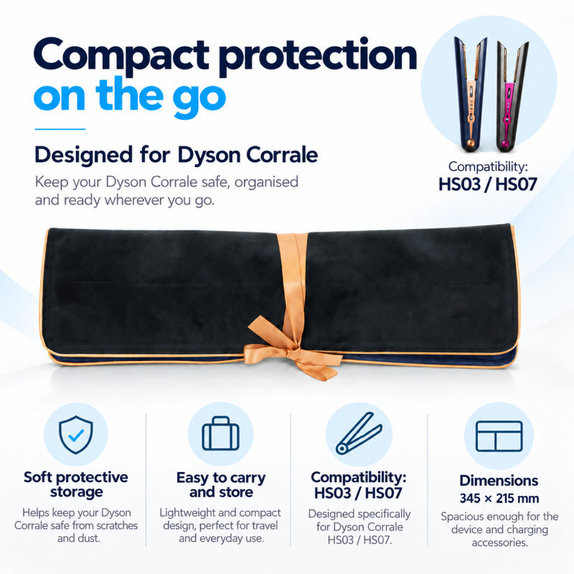 Travel Pouch for Dyson Corrale HS03, HS07