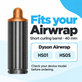 Short Curling Barrel for Dyson Airwrap HS01, HS05, 40 mm, Nickel / Copper