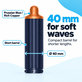 Short Curling Barrel for Dyson Airwrap HS01, HS05, 40 mm, Prussian Blue / Rich Copper