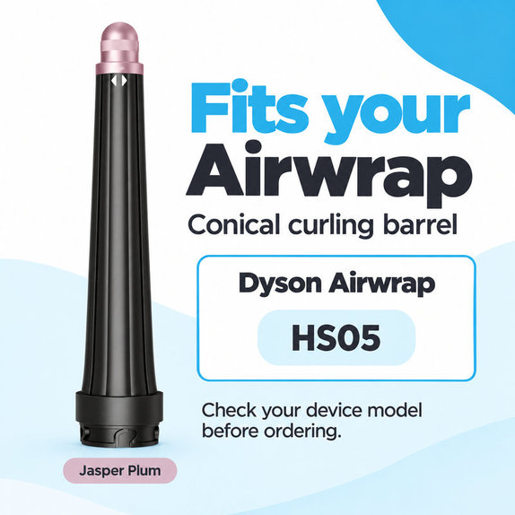 Conical Curling Barrel for Dyson Airwrap HS05, Jasper Plum