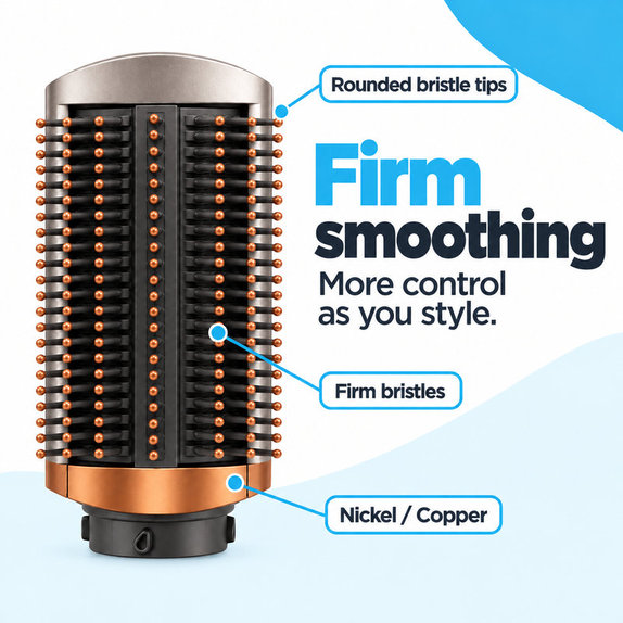 Firm Smoothing Brush for Dyson Airwrap HS01, HS05, Nickel / Copper