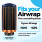 Firm Smoothing Brush for Dyson Airwrap HS01, HS05, Prussian Blue / Rich Copper
