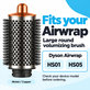 Large Round Volumizing Brush for Dyson Airwrap HS01, HS05, Nickel / Copper