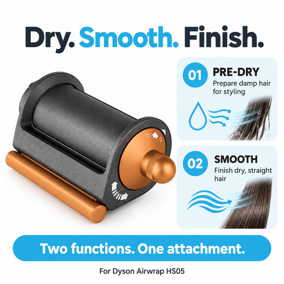 Coanda Smoothing Dryer for Dyson Airwrap HS05, Nickel / Copper