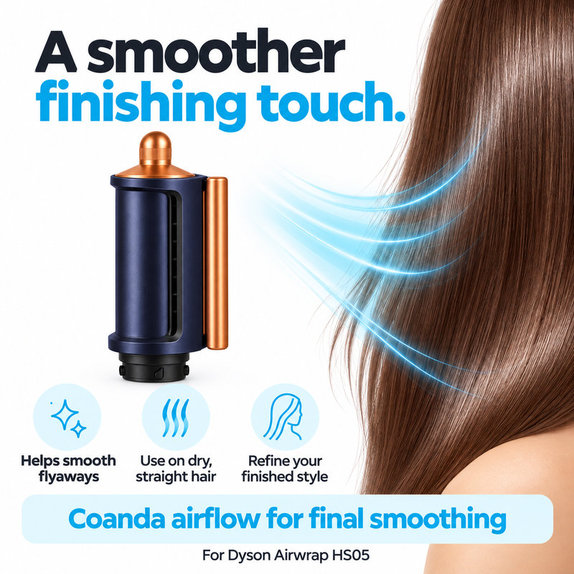 Coanda Smoothing Dryer for Dyson Airwrap HS05, Prussian Blue / Rich Copper