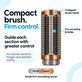 Small Firm Smoothing Brush for Dyson Airwrap HS01, HS05, HS08, Nickel / Copper