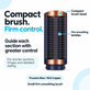 Small Firm Smoothing Brush for Dyson Airwrap HS01, HS05, HS08, Prussian Blue / Rich Copper