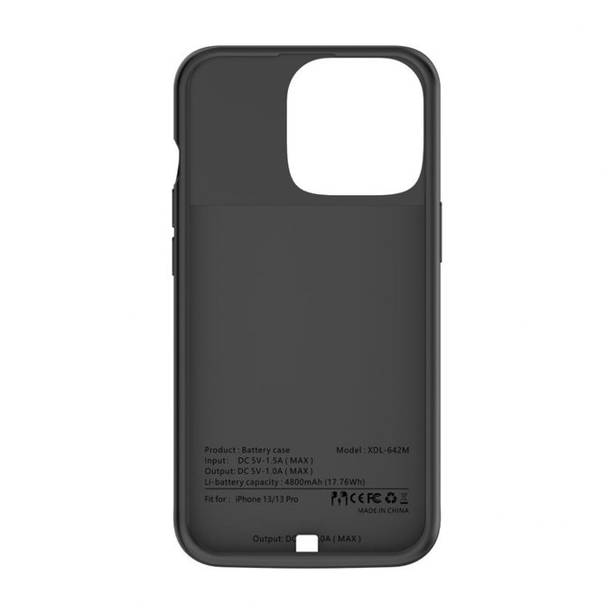 Power bank Powercase 4800mAh for iPhone 13 / 13 Pro, black, Tech-Protect