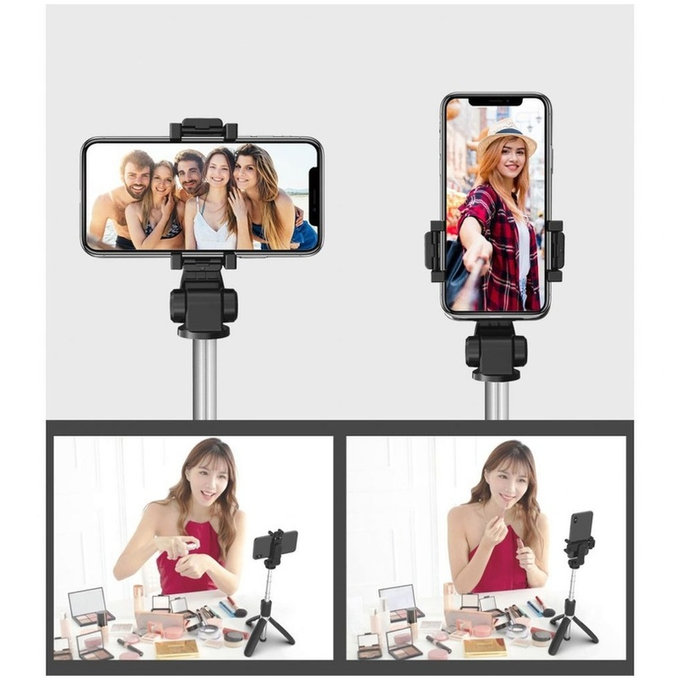 Selfie stick with tripod L02S, black, Tech-Protect