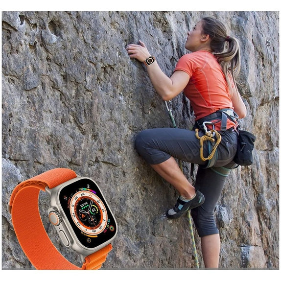 Strap Nylon Pro for Apple Watch 8 / 9 / 10 / 11 / Se / Ultra (44 / 45 / 46 / 49 mm), Military Green, Tech-Protect