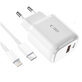Wall charger C20W 2-PORT PD 20W / QC3.0 + Lightning Cable, white, Tech-Protect
