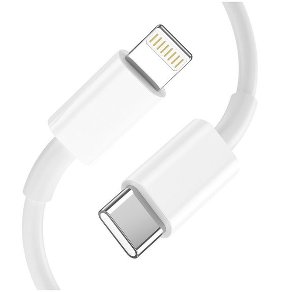 Wall charger C20W 2-PORT PD 20W / QC3.0 + Lightning Cable, white, Tech-Protect