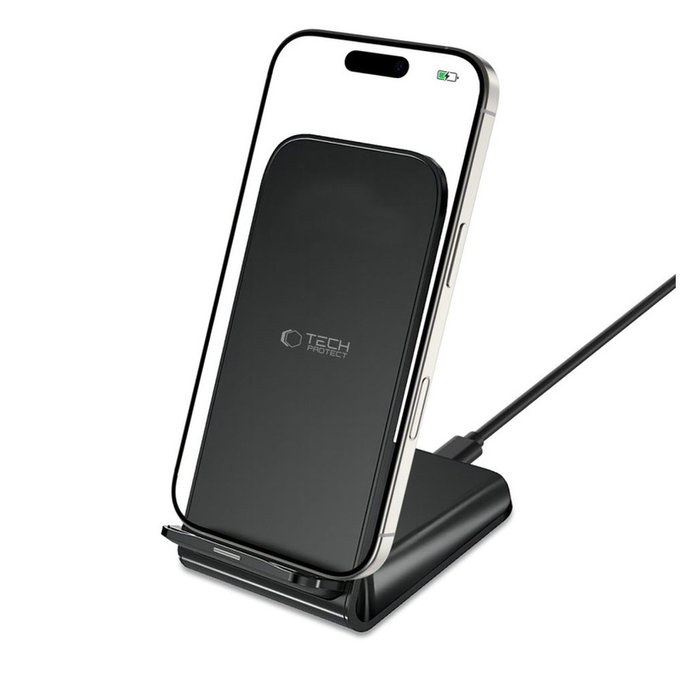 Wireless charger QI15W-S2 15W, black, Tech-Protect