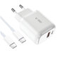 Wall charger C20W 2-PORT PD 20W / QC3.0 + USB-C Cable, white, Tech-Protect