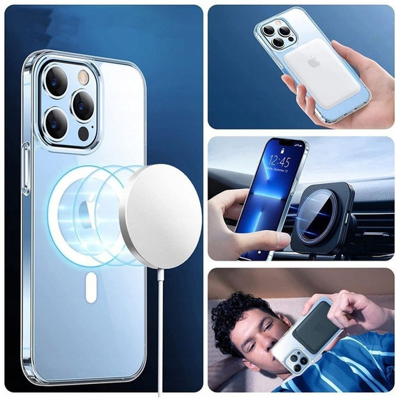 Case FlexAir Hybrid MagSafe for Samsung S23, clear, Tech-Protect