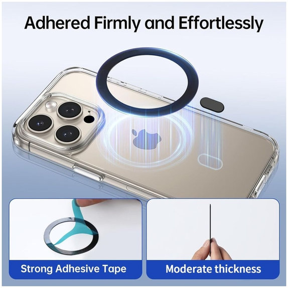Magnetic MagSafe ring MagMat MagSafe, black, Tech-Protect