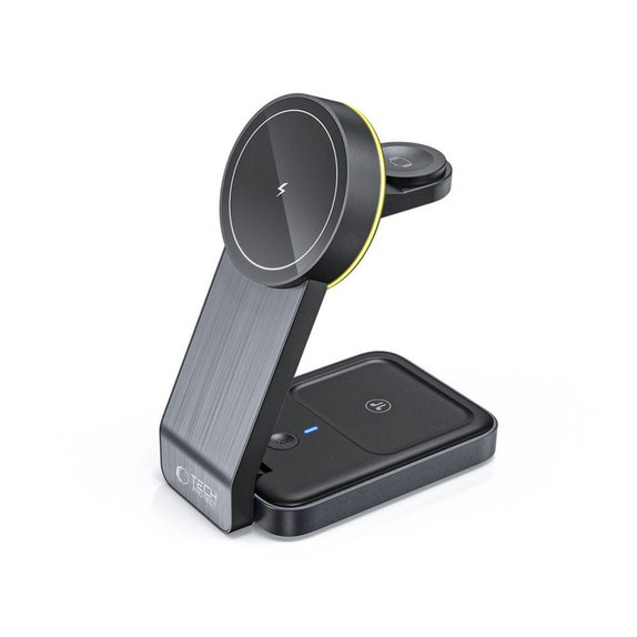 Wireless charger QI15W-A28 3IN1 Magnetic MagSafe, black, Tech-Protect