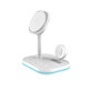 Wireless charger QI15W-A27 3IN1 Magnetic MagSafe, white, Tech-Protect