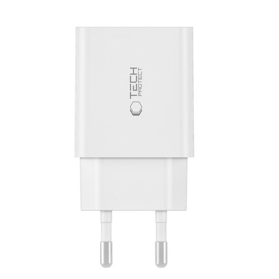Wall charger C35W 2-PORT PD 35W, white, Tech-Protect