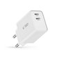 Wall charger C35W 2-PORT PD 35W, white, Tech-Protect