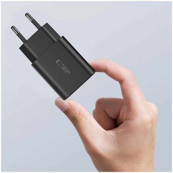 Wall charger C35W 2-PORT PD 35W + USB-C Cable, white, Tech-Protect