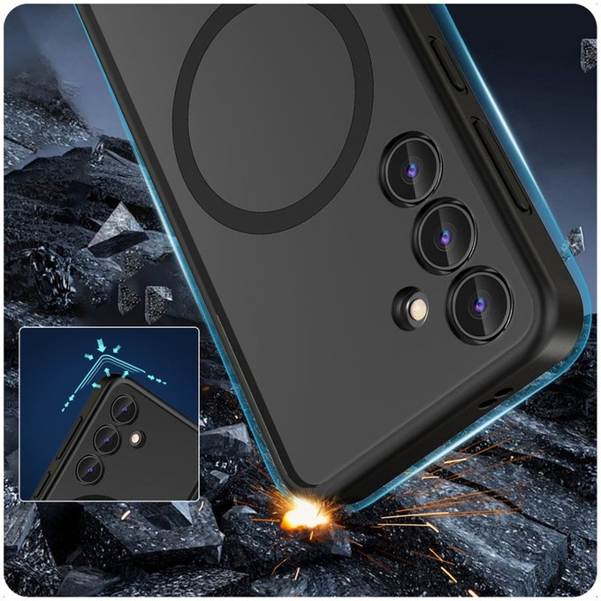 Case MagMat MagSafe for Samsung S24, Matte Black, Tech-Protect
