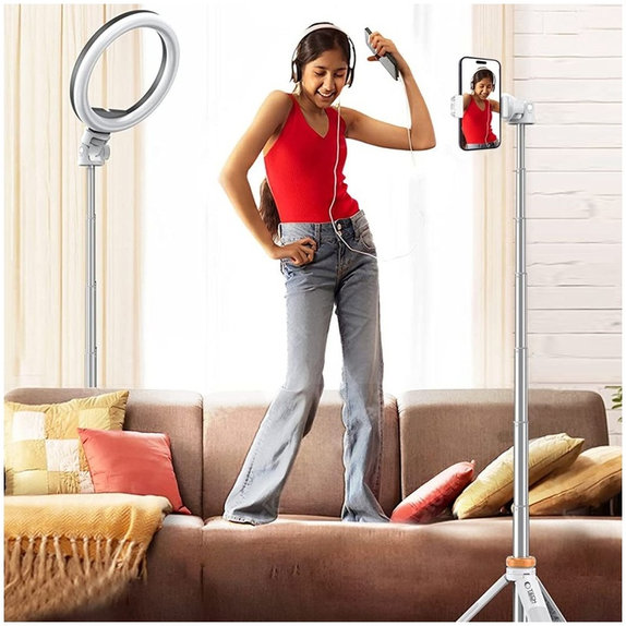Selfie stick with tripod L03S, white, Tech-Protect