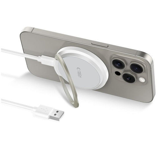 Wireless charger QI15W-A33 Magnetic MagSafe, white, Tech-Protect