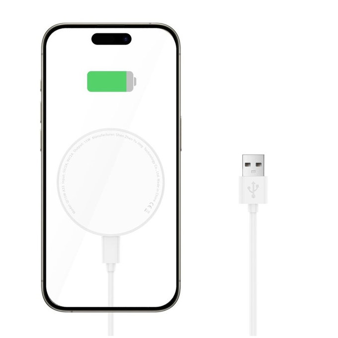 Wireless charger QI15W-A33 Magnetic MagSafe, white, Tech-Protect