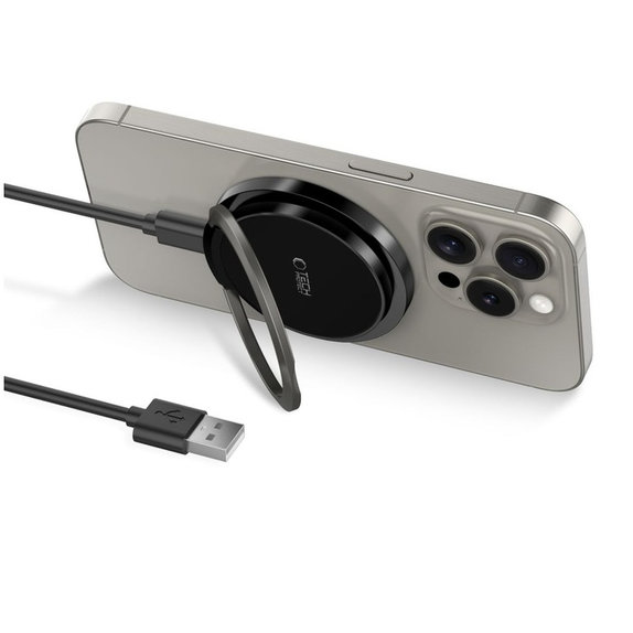 Wireless charger QI15W-A33 Magnetic MagSafe, black, Tech-Protect
