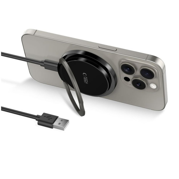 Wireless charger QI15W-A33 Magnetic MagSafe, black, Tech-Protect