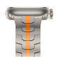 Strap Stainless Line for Apple Watch 8 / 9 / 10 / 11 / Se / Ultra (44 / 45 / 46 / 49 mm), Titanium/Orange, Tech-Protect