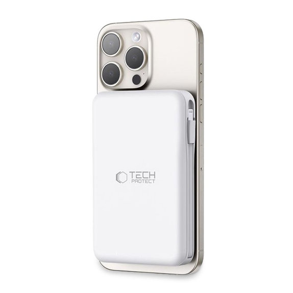 Power bank PB31 Lifemag MagSafe 10000mAh, white, Tech-Protect