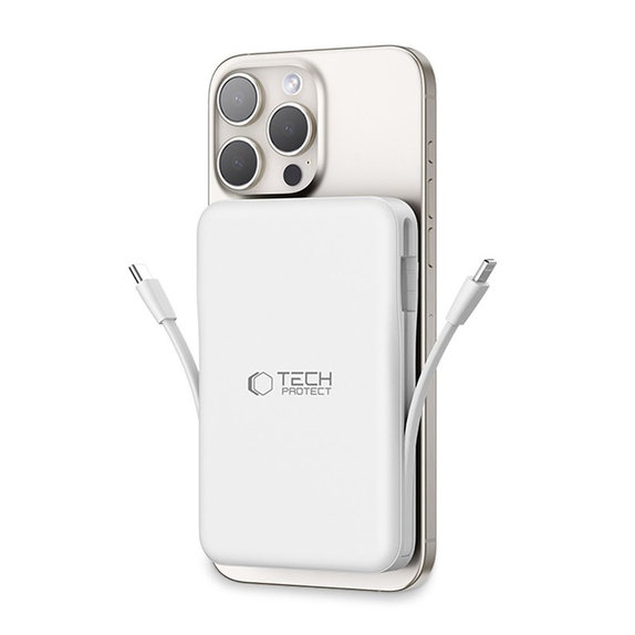 Power bank PB31 Lifemag MagSafe 10000mAh, white, Tech-Protect
