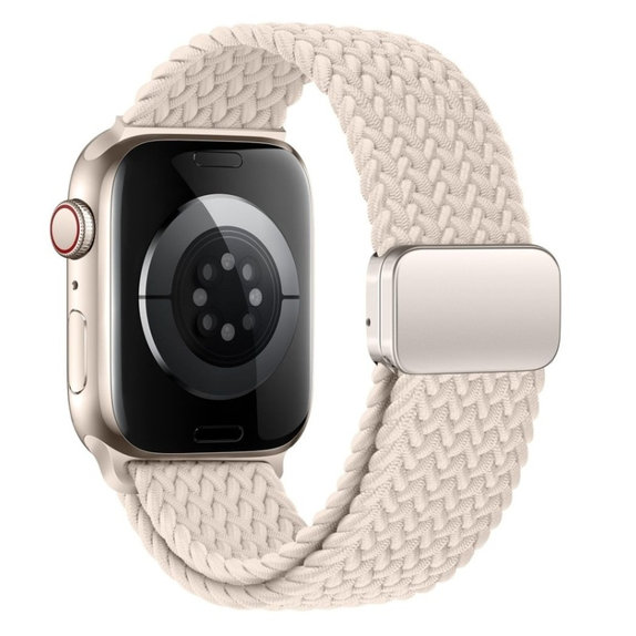 Strap Nylonmag for Apple Watch 8 / 9 / 10 / 11 / Se (40 / 41 / 42 mm), Natural Titanium, Tech-Protect