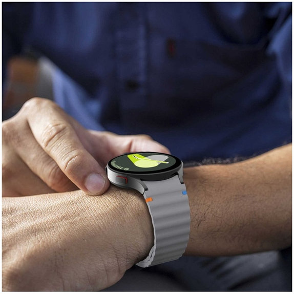 Strap Silicone Sport for Samsung Watch 4 / 5 / 5 Pro / 6 / 7 / FE, Crayon Grey, Tech-Protect
