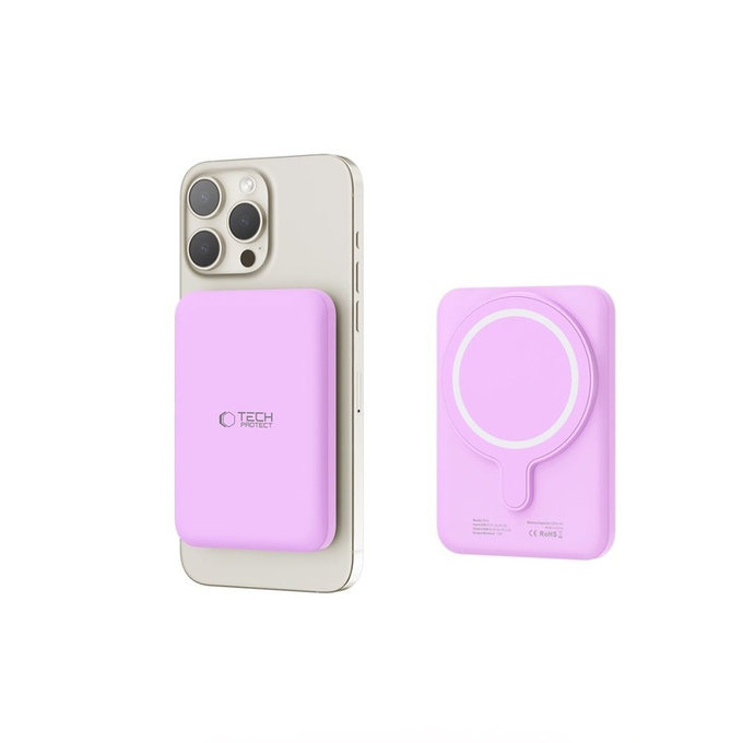 Power bank PB10 Lifemag MagSafe 5000mAh, Lilac, Tech-Protect
