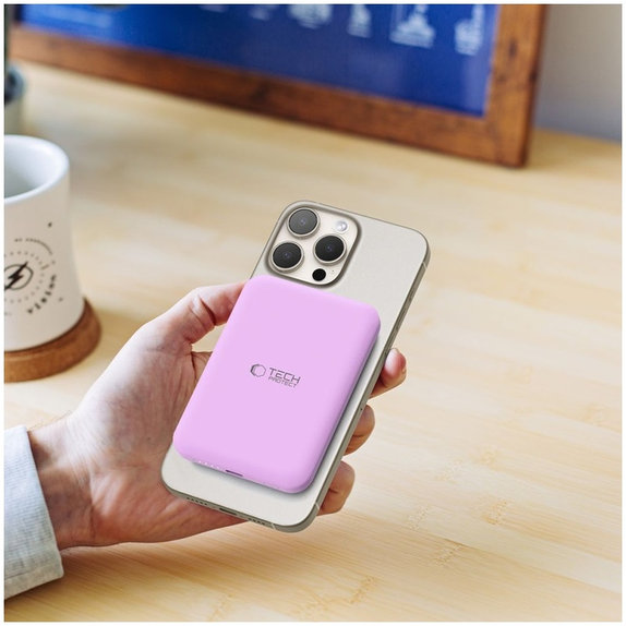 Power bank PB10 Lifemag MagSafe 5000mAh, Lilac, Tech-Protect