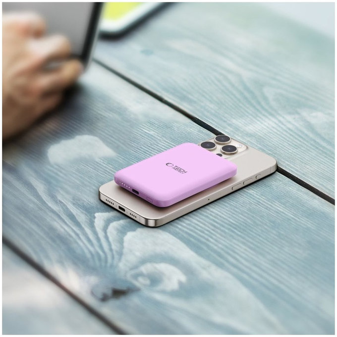 Power bank PB10 Lifemag MagSafe 5000mAh, Lilac, Tech-Protect