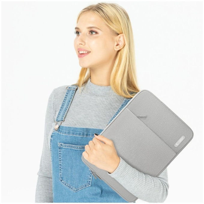 Laptop case Sleevy 13-14, Crayon Grey, Tech-Protect