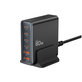 Wall charger DC80W-GAN 6-PORT PD 80W / QC3.0, black, Tech-Protect