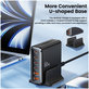 Wall charger DC80W-GAN 6-PORT PD 80W / QC3.0, black, Tech-Protect